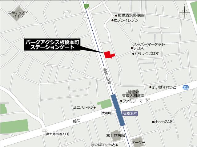 パークアクシス板橋本町ステーションゲート（1202） 地形図・案内図