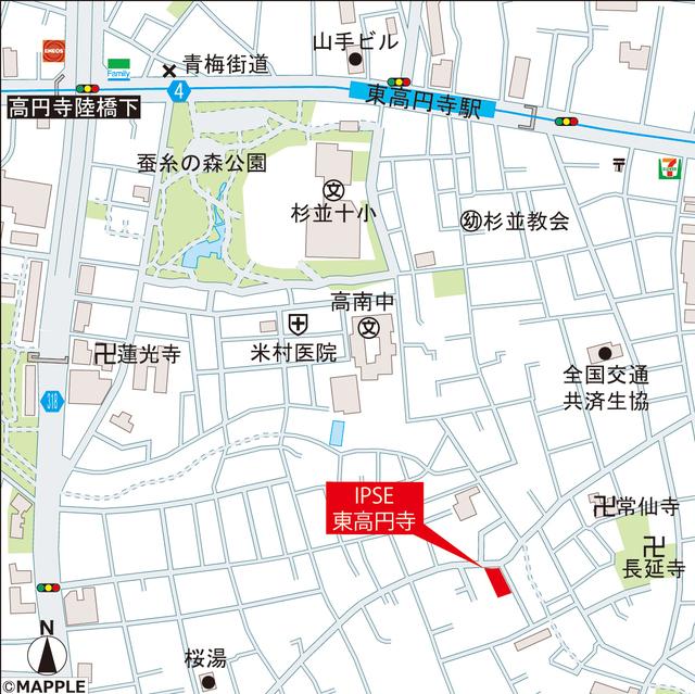 イプセ東高円寺（104） 地形図・案内図