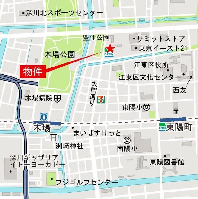 ＭＦＰＲコート木場公園（1013） 地形図・案内図