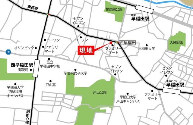 ＶＩＳＴＡ西早稲田（201） 地形図・案内図