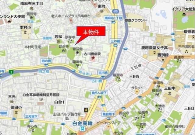 コスモリード南麻布（103） 地形図・案内図