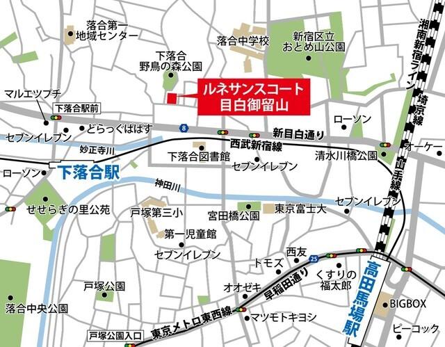 ルネサンスコート目白御留山（302） 地形図・案内図
