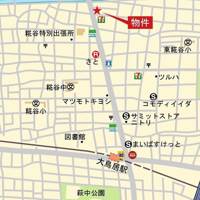 ＲＥＳＩＤＥＮＣＥ　大鳥居（704） 地形図・案内図