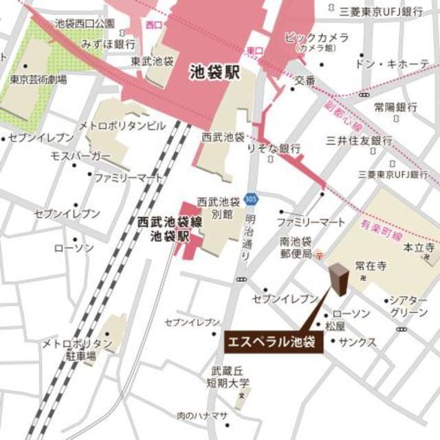 エスペラル池袋（1001） 地形図・案内図
