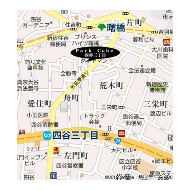 パークキューブ四谷三丁目（516） 地形図・案内図