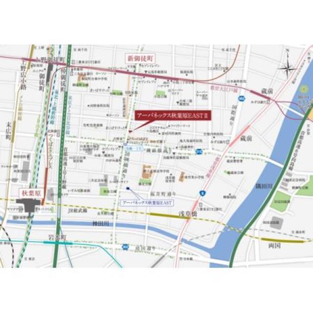 アーバネックス秋葉原ＥＡＳＴⅡ（304） 地形図・案内図