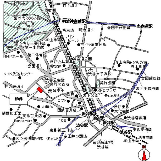 パークアクシス渋谷神南（406） 地形図・案内図