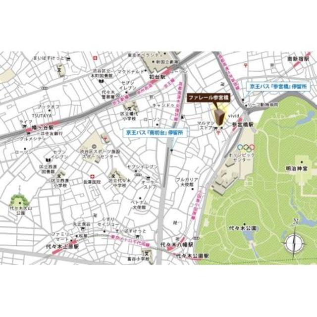 ファレール参宮橋（102） 地形図・案内図