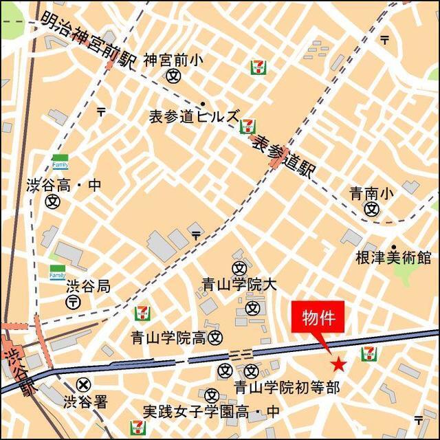 パークナードフィット南青山Ｇａｒｄｅｎ（204） 地形図・案内図