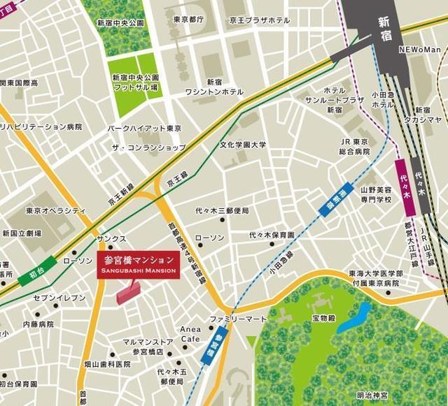 参宮橋マンション（107） 地形図・案内図