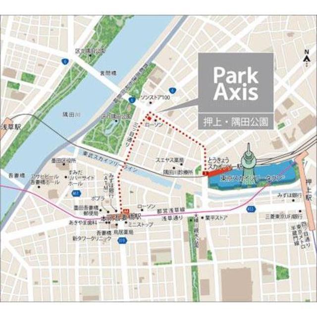 パークアクシス押上・隅田公園（704） 地形図・案内図