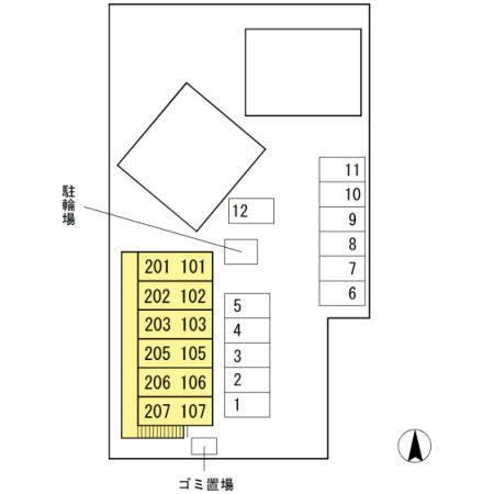 ハイツサワダ（203） 駐車場