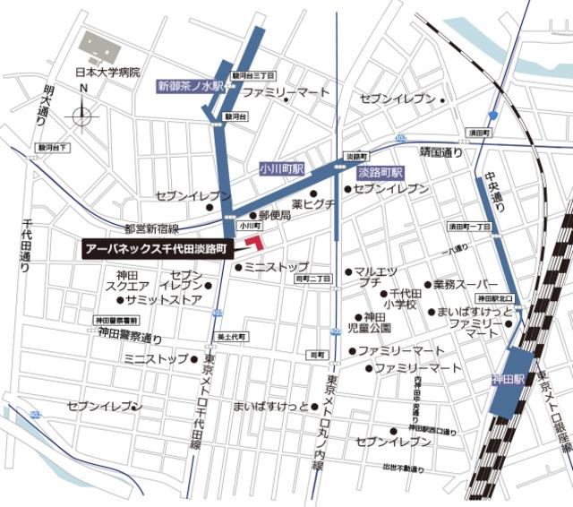アーバネックス千代田淡路町（805） 地形図・案内図