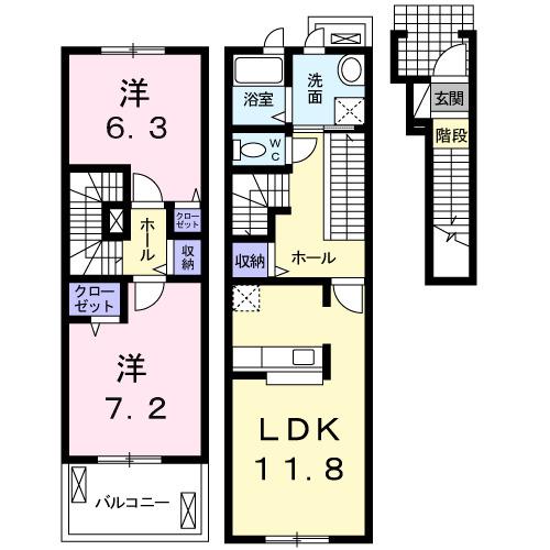 ランド　ピースＡ（203） 間取り図画像