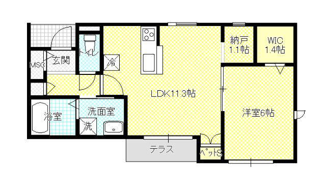 グラン・リビエールⅡ（101） 間取り図画像