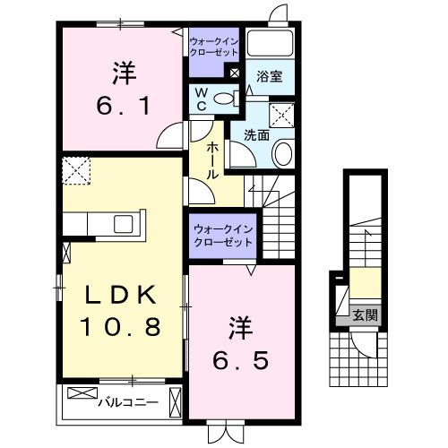 シャルマン　Ｍ（201） 間取り図画像