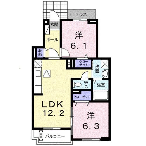 ランド　ピースＡ（104） 間取り図画像
