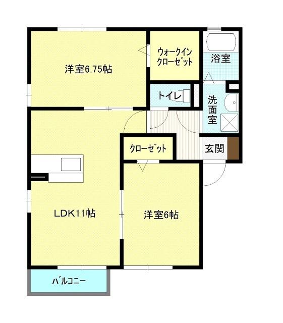 アンクレージュ（201） 間取り図画像