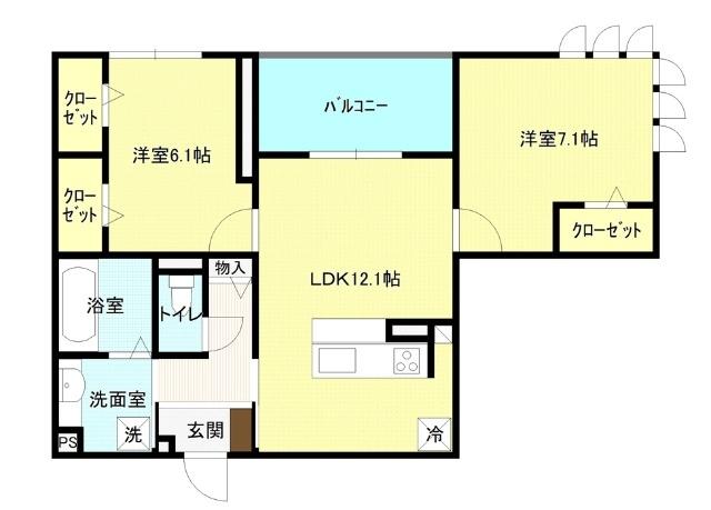 Pisces（203） 間取り図画像