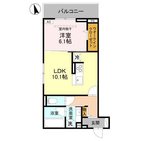 (仮称)D-ROOM春日部大場（201） 間取り図画像