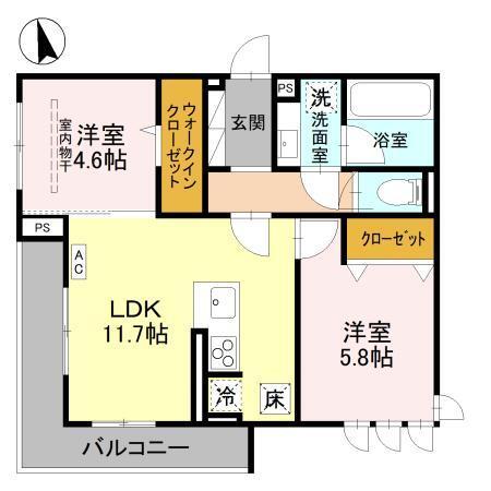 (仮称)D-ROOM春日部大場（103） 間取り図画像