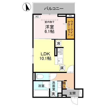 (仮称)D-ROOM春日部大場（101） 間取り図画像