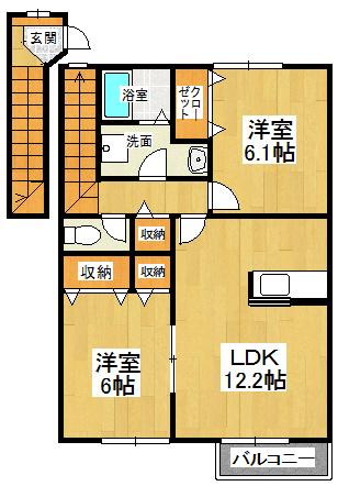 ２階・角部屋