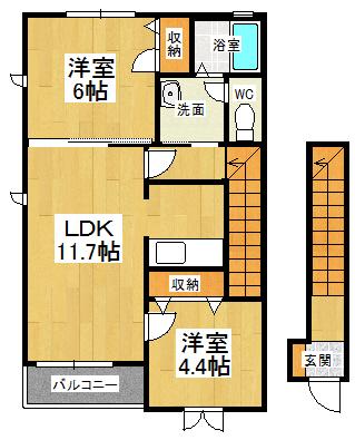 ２階・角部屋