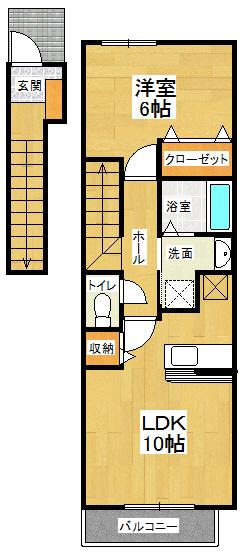 メイプレーヌＡ（202） 間取り図画像