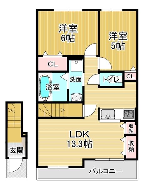 メイプレーヌＧ（202） 間取り図画像