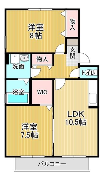 メゾン・リヴェールB棟（202） 間取り図画像