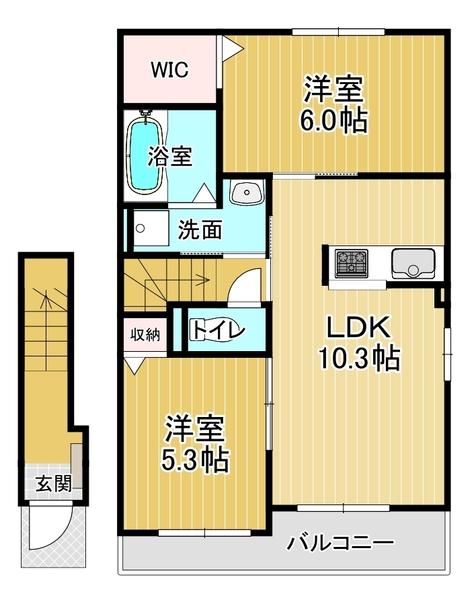 ２階角部屋