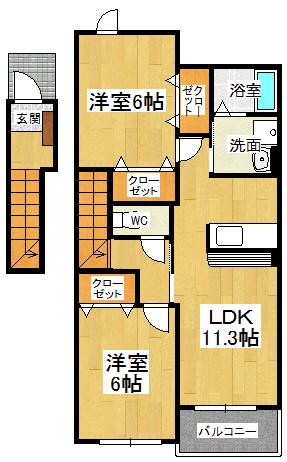 2階・角部屋