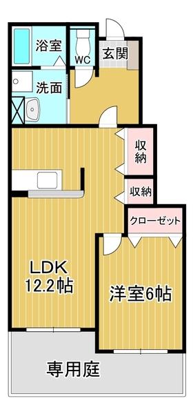 ヴィラ・デル・マーレＢ（102） 間取り図画像
