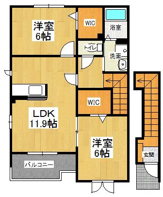 ２階角部屋