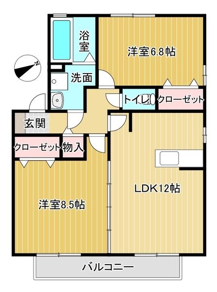 2階・角部屋