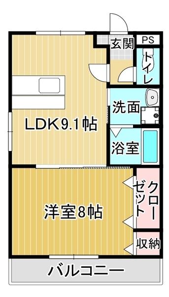 ２階角部屋