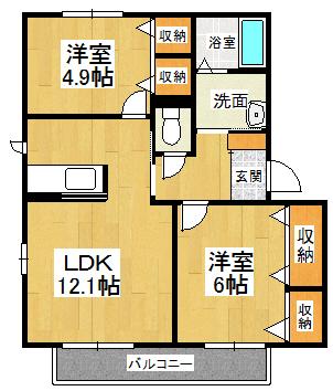 ２階・角部屋