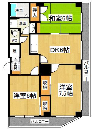 エグゼ古川（301） 間取り図画像