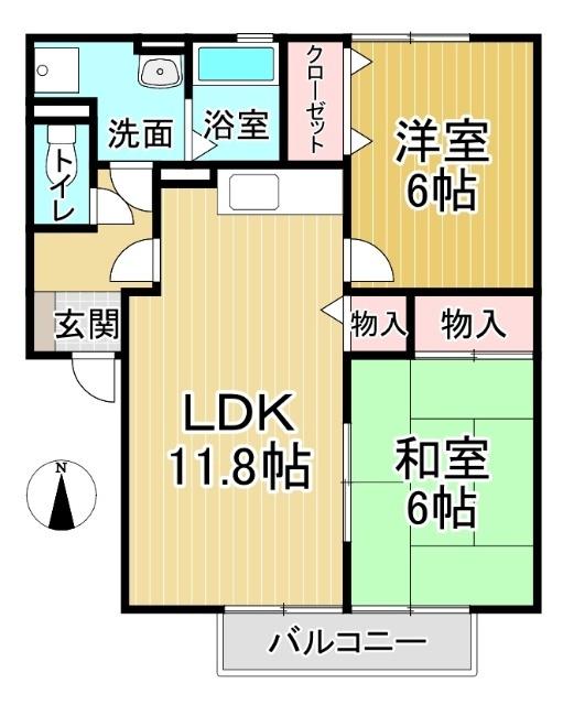 ファミール千鳥ヶ浜（205） 間取り図画像