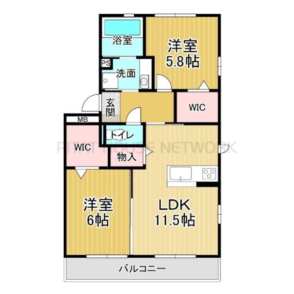 ２階・角部屋