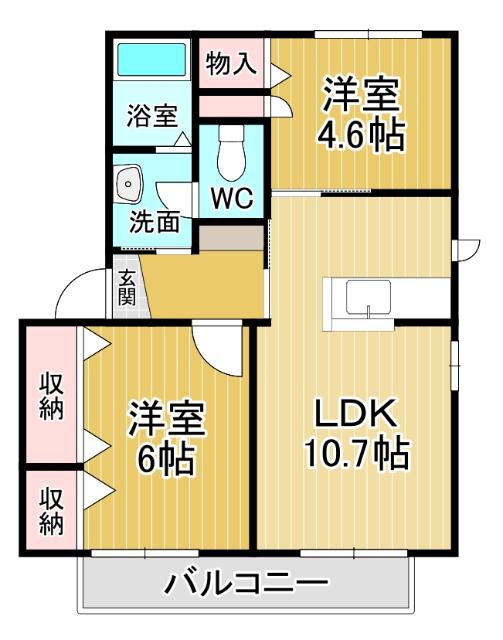 シャーメゾン藍住D（210） 間取り図画像