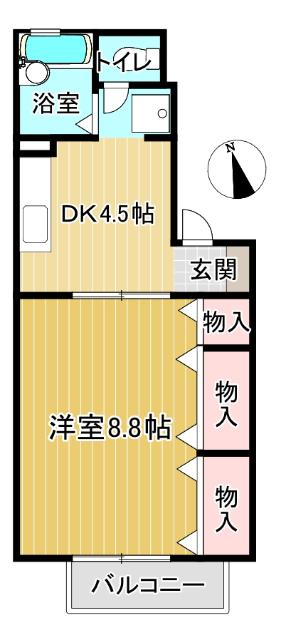 フロラシオン川内Ⅰ（202） 間取り図画像