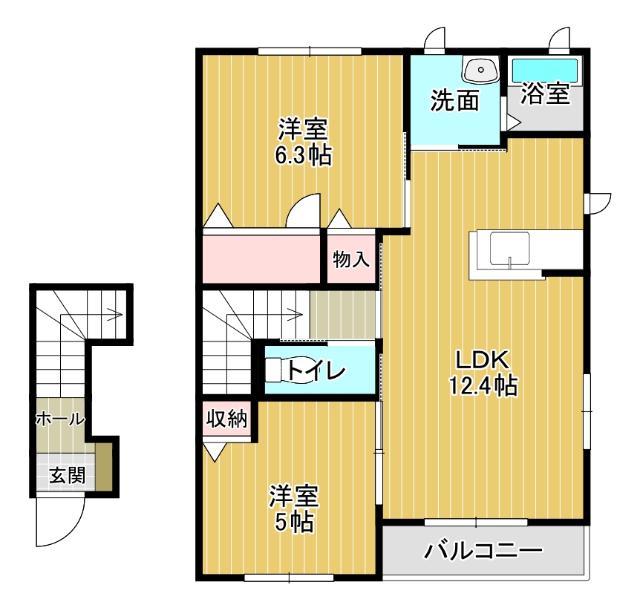 ２階・角部屋