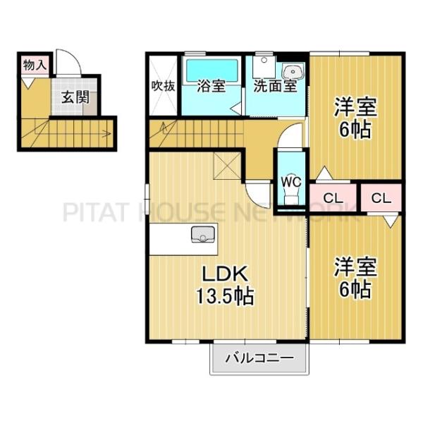 ２階角部屋