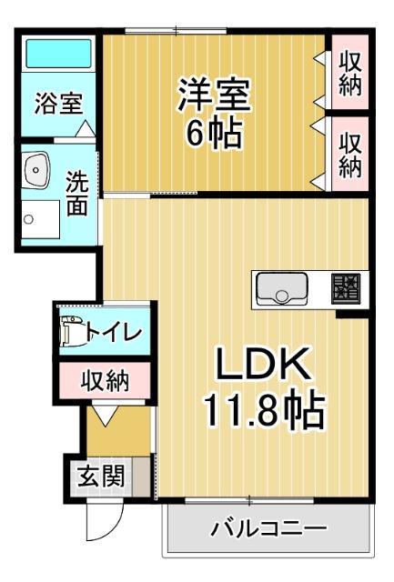 伊賀の郷　参番館（102） 間取り図画像