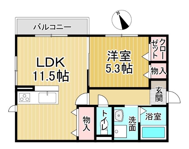 WIT　CUBE　B棟（205） 間取り図画像