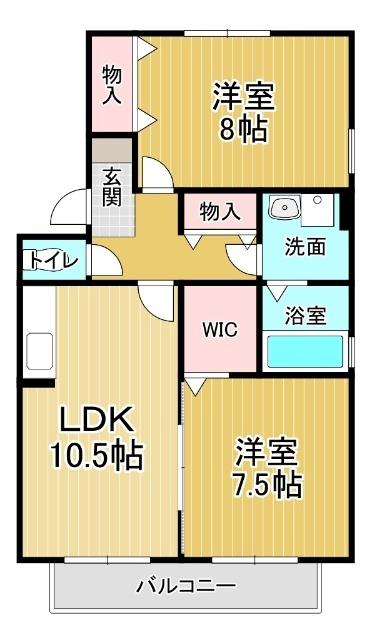 メゾン・リヴェールＣ棟（201） 間取り図画像