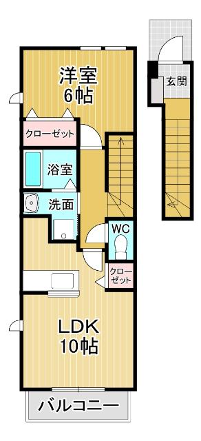 グリーンビラＡ（202） 間取り図画像