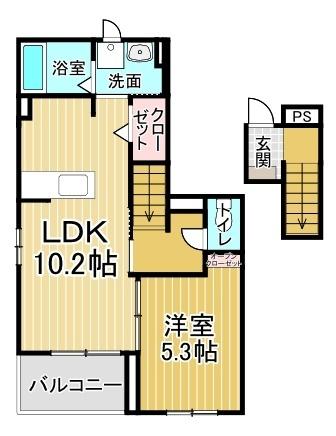 ゴールドハウスⅡ（202） 間取り図画像